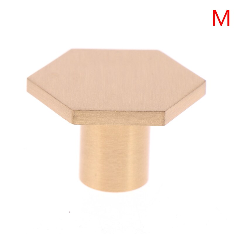 1 Stuks Gold Brass Hexagon Knoppen Kabinet Deurklink Dresser Lade Trekt Home Keuken Meubels Hardware Knoppen Kast: M