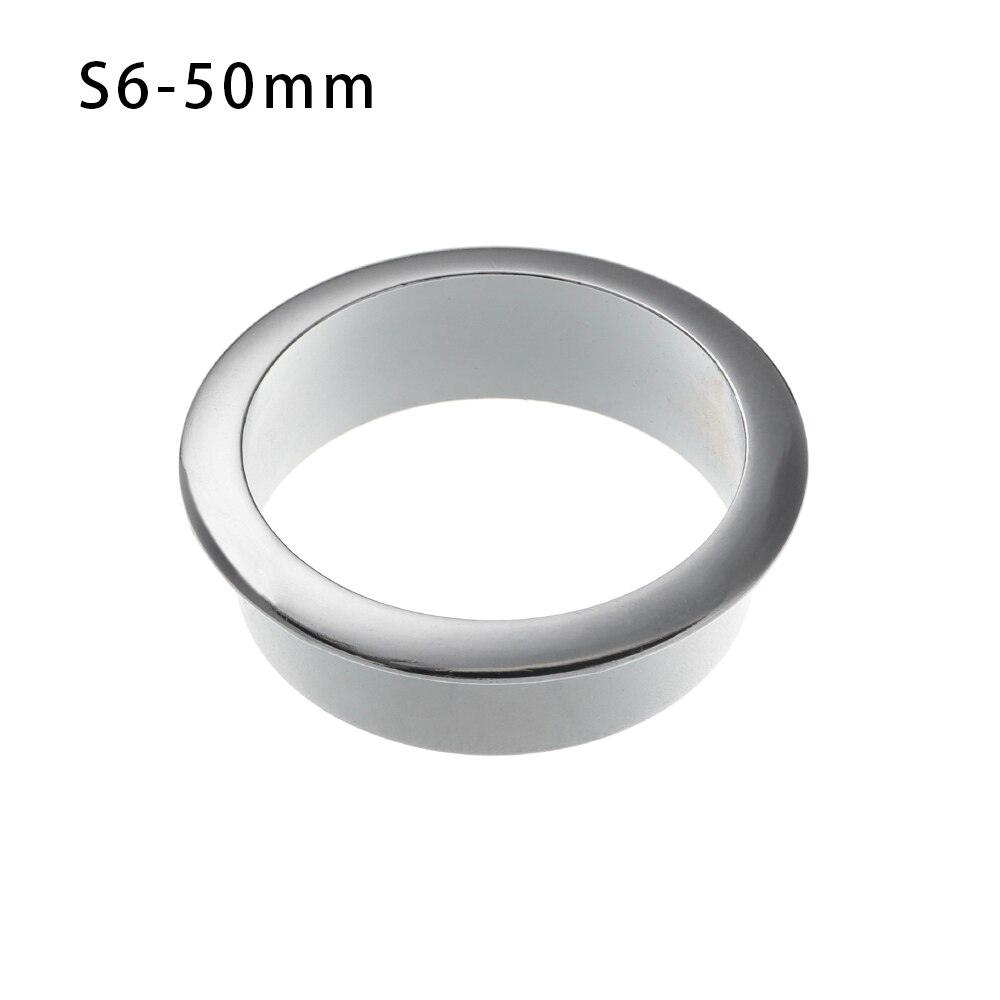 Computer Desk Cable Grommets Wire Hole Cover Cabinet Vent Hole Decor Plug Cable Outlet Port Furniture Hardware Line Organizer: 50mm silver
