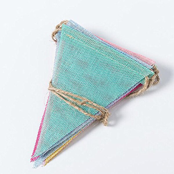 Krans trippelhörnig flaggkedja trippelhörnig kedja  is 4 mx 12.5cm x 17cm färgglad