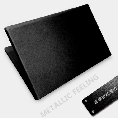 Naklejka na laptopa skóry skórka kalkomania osłona z włókna węglowego osłona zabezpieczająca dla MSI GS65 Stealth 2019 wersji 15.6": Black Brushed