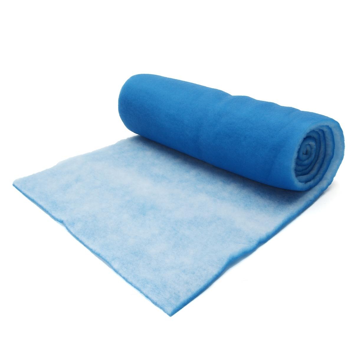 Filtro de aire de fibra de poliéster, 1 rollo, 5M, resistente al calor, para tienda de pintura gruesa, cabina de pulverización de coche, filtro de aire, esponja de filtro de espuma, resistente al agua