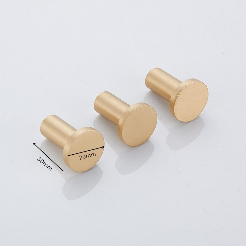 Brass Wall Hook Bathroom Hanger Clothes Coat Robe Towel Hooks Gold Small Hook For Keys Hat Restroom Accessories: WHITE
