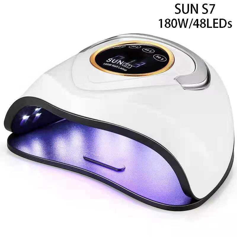 SUN S7-secador de uñas de 180W, lámpara UV LED de alta potencia, pantalla LCD, temporizador de secado de uñas para secar todo el Gel, herramientas de arte de manicura: SUN S7 / EU