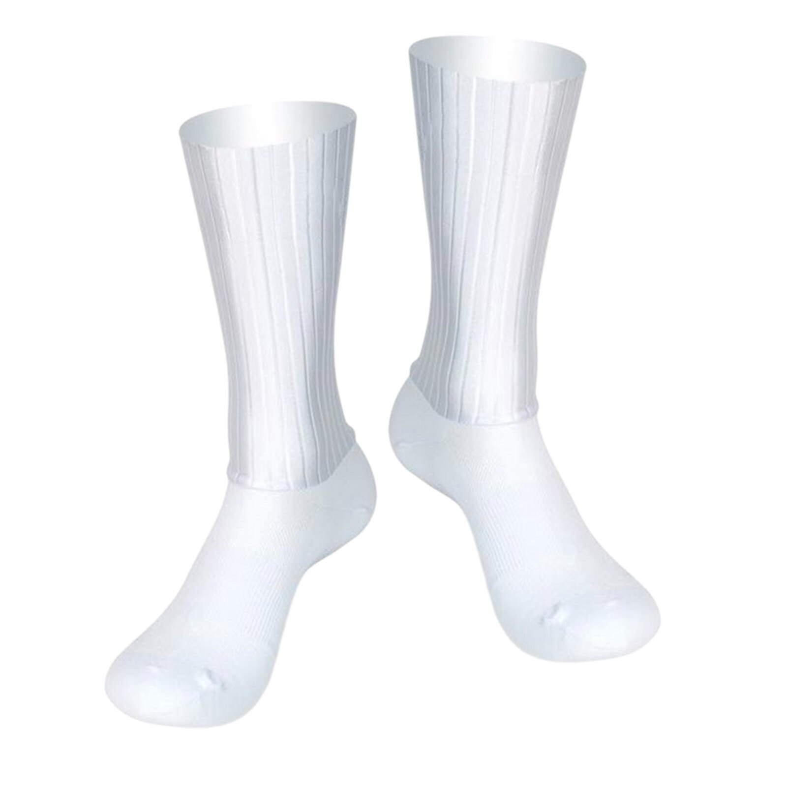 Fietsen Sokken Voor Mannen &amp; Vrouwen, Regelmatige Ankle Crew Breatheable Fiets Sokken Voor Bergbeklimmen Wandelen: White