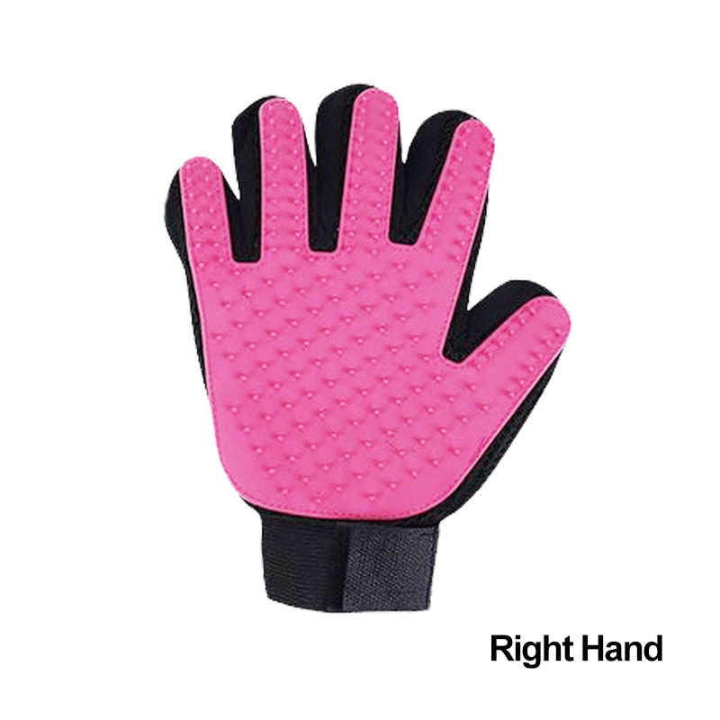 Gant pour animaux de compagnie en Silicone souple chien chat brosse pour animaux de compagnie Massage nettoyage doux efficace chat toilettage gant chien fournitures de bain gant pour animaux de compagnie peignes: Pink Right