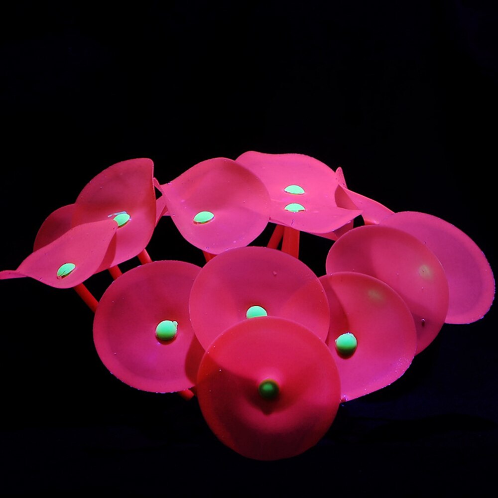 Siliconen gloeiende kunstmatige aquarium aquarium koraalplanten onderwater ornament aquarium aquarium decoratie accessoires  d30