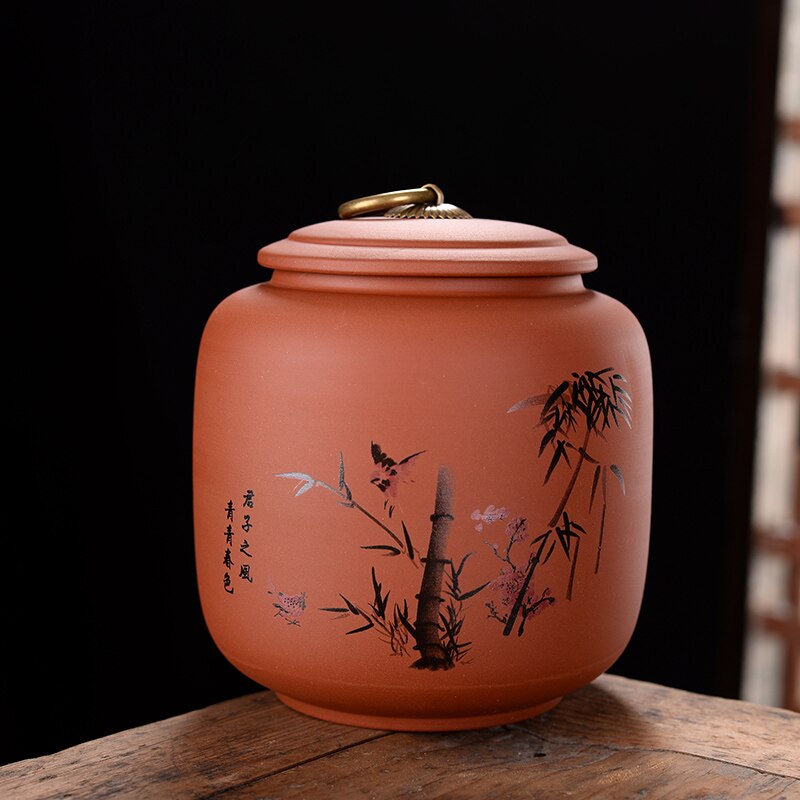 JIA-GUI LUO céramique thé Caddies boîtes à thé en céramique conteneur boîte à thé sac à thé boîte de rangement thé stockage café conteneur D032: 14