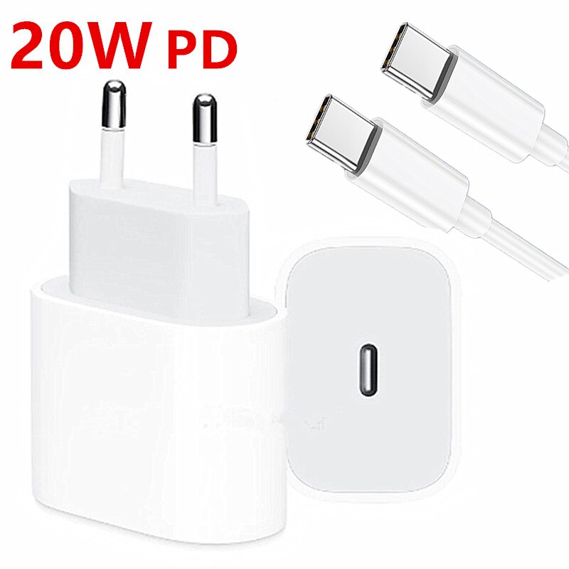 20W EU/UNS PD Stecker PD Schnelle Ladegerät für iPhone 12 USB C PD Schnell Ladung Kabel für iPhone 12 Profi Mini 11 Samsung S20 Ultra S30