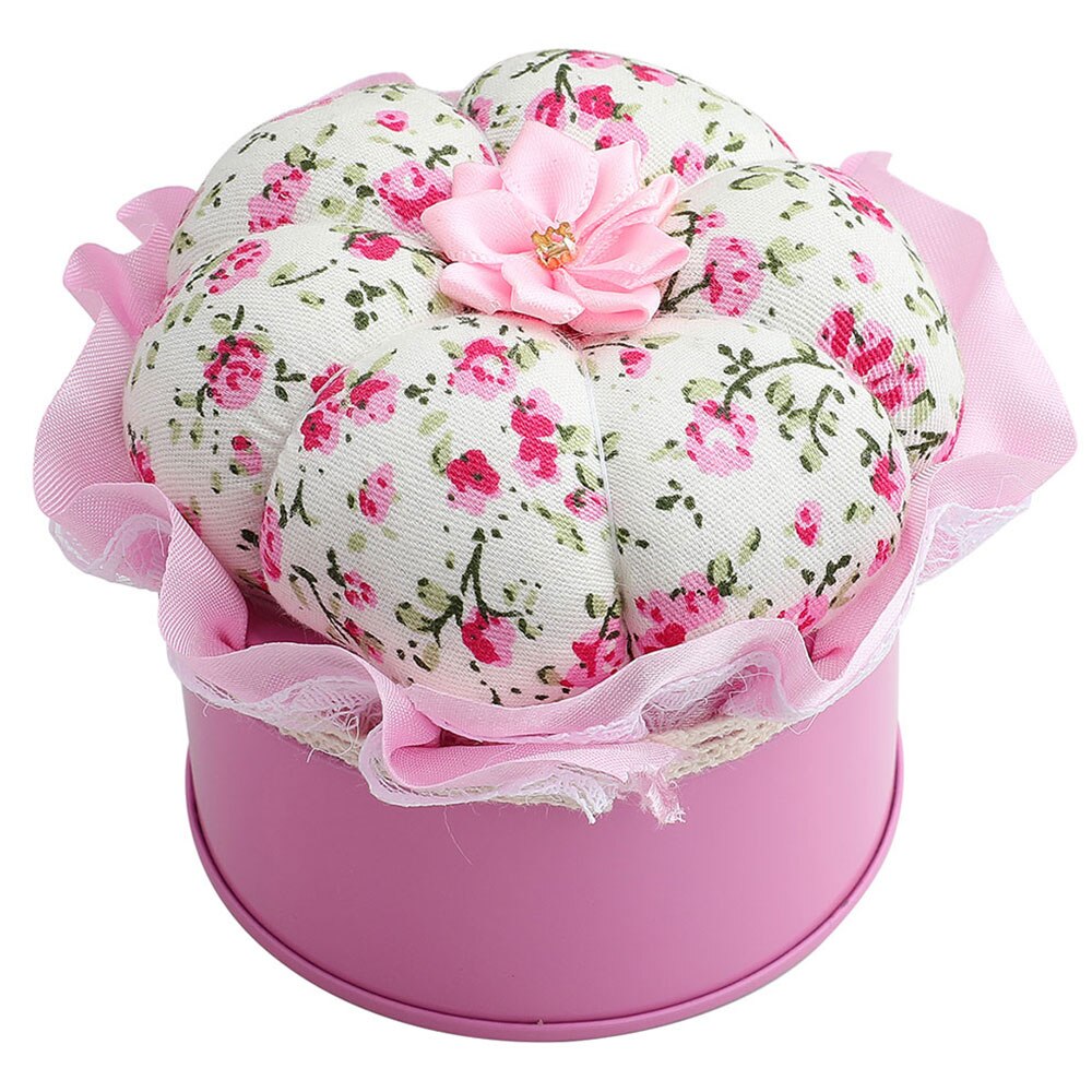 Cupcake Shape Pin Cushion Wrist Strap Random DIY Craft Cotton Fabric Needlework Accessories Red Plaid Needle Safety Pin Cushion
