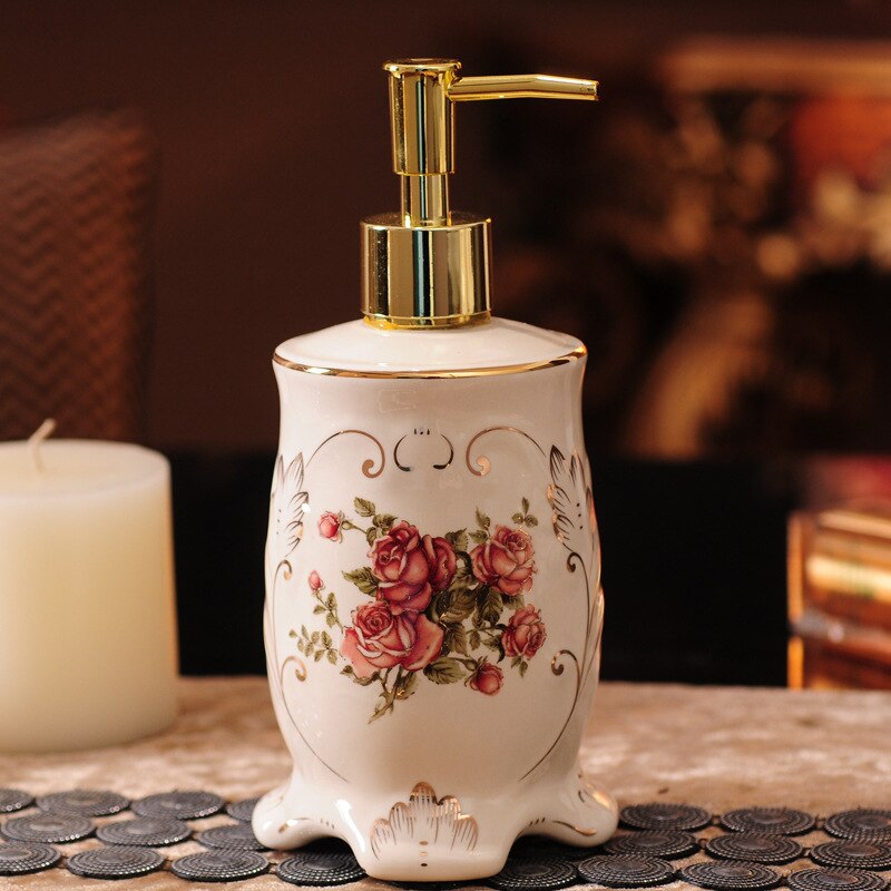 Simple En Céramique Ensemble D'accessoires De Salle de bain Distributeur De Savo