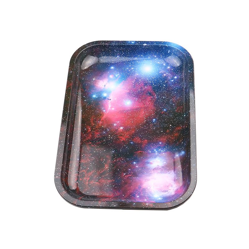 Durable Metal Storage Tray Snack Dried Fruit Storage Organizer Dessert Food Plate Rectangle Rolling Trays Decorative Dish Tray