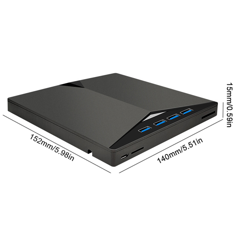 7 In 1 3.0 USB External DVD Drive - Portable CD/DVD +/-RW Burner Reader for for Windows 11/10/8/7/Linux/ OS Plug and Play