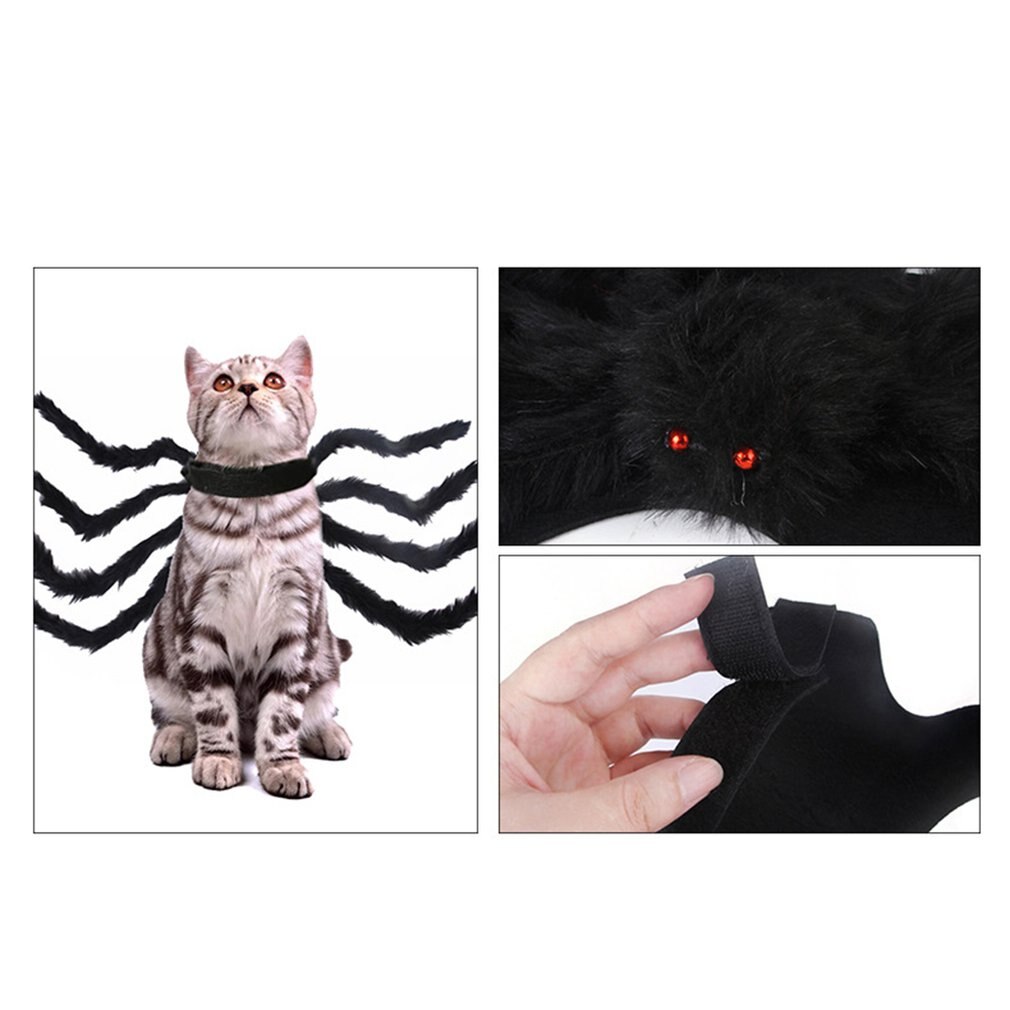 Kæledyr halloween jul simulering edderkop ben tøj egnet til katte og hunde let at bære og tage af