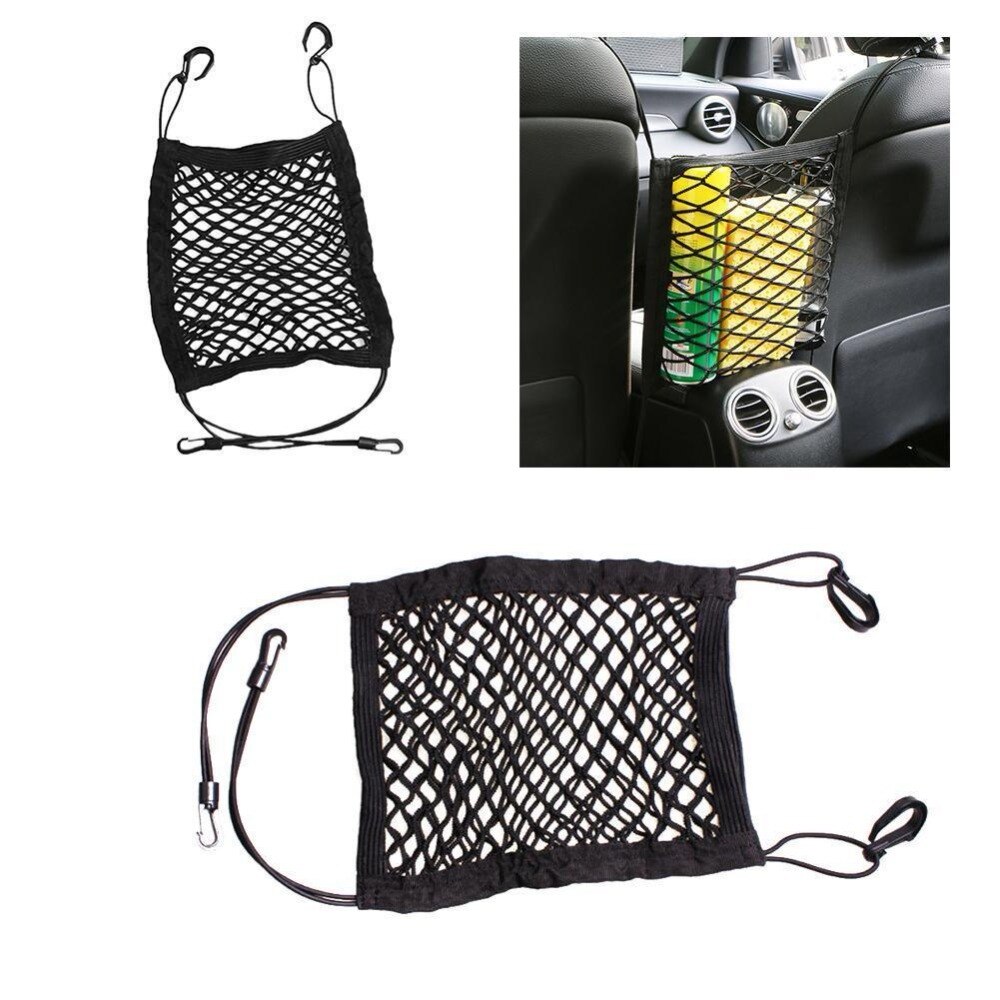 Universele Elastische Auto Voertuigen Mesh Bagagenet Kofferbak Tas Tussen Organizer Seat Terug Storage Bagage Holder Pocket Auto Styling