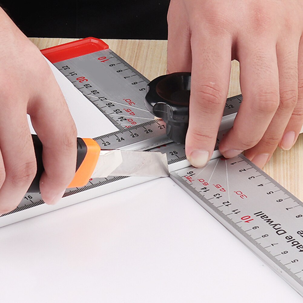 T-Shape Adjustable Angle Measure Ruler High Precision Protractor Adjustable Multifunction Measuring Tool Angle Measure Ruler