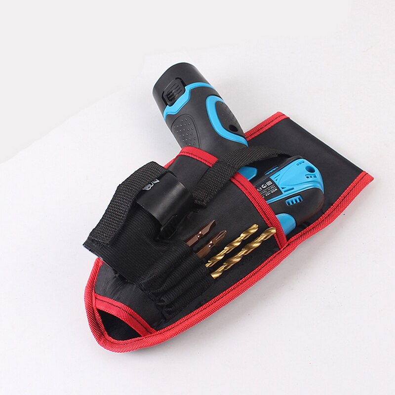 Portable Heavy Duty Drill Driver Holster Cordless Electrician Tool Bag Bit Holder Belt Pouch Waist Cordless Drill Storage Pocket