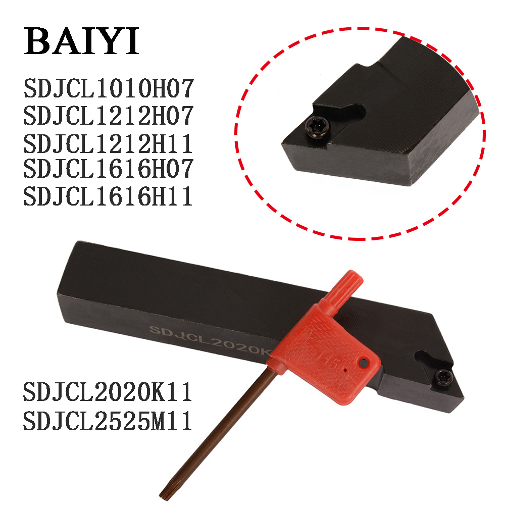 SDJCL1010/SDJCL1212/SDJCL1616/SDJCL2020/SDJCL2525 H07/K11 utiliza insertos de carburo DCMT/DCGT, herramientas de torneado SDJCL