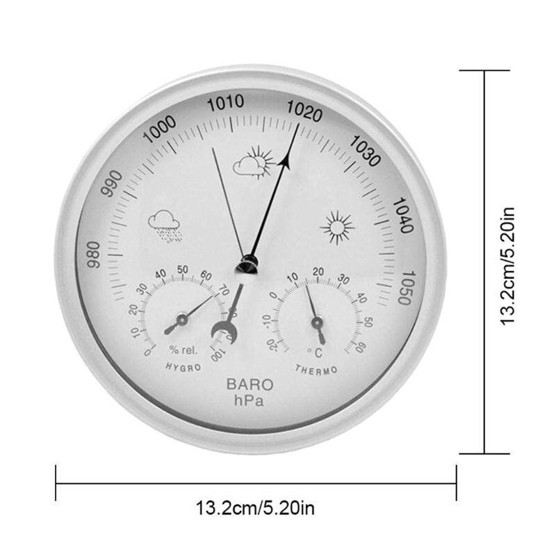 Hygrometer High Accuracy Pressure Gauge Air Weather Instrument Barometer 203C