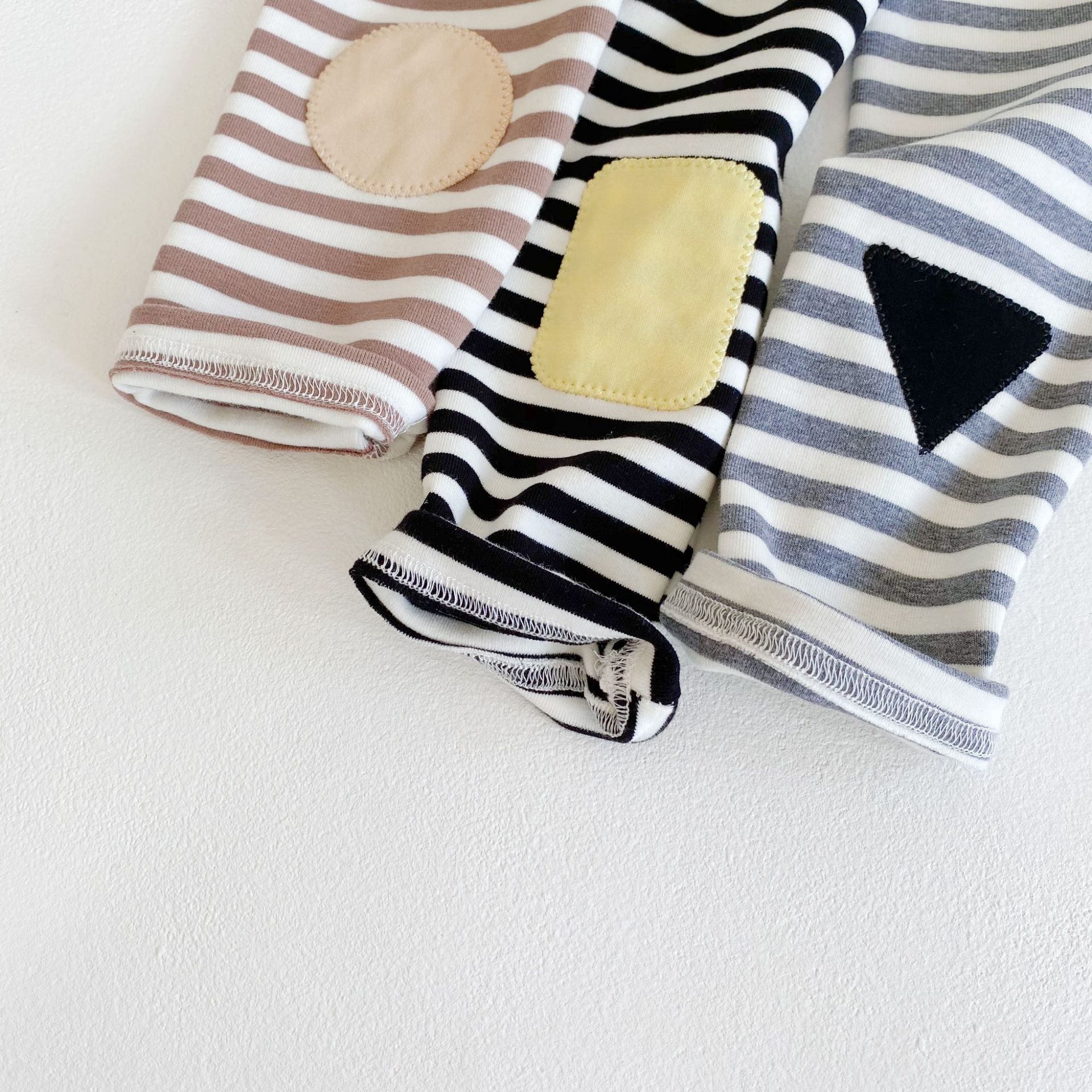 Höst bomullsbyxor baby flickor randiga leggings barn nyfödda byxor casual 0-24m
