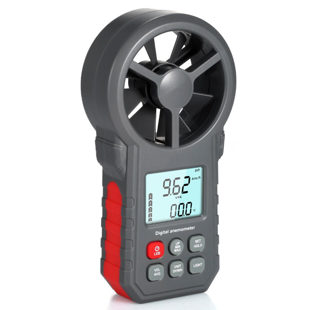 LCD Digital Anemometer Wind Speed Meter Wind Speed/Air Velocity/Air Temperature Test Tool Wind Speed Gauges