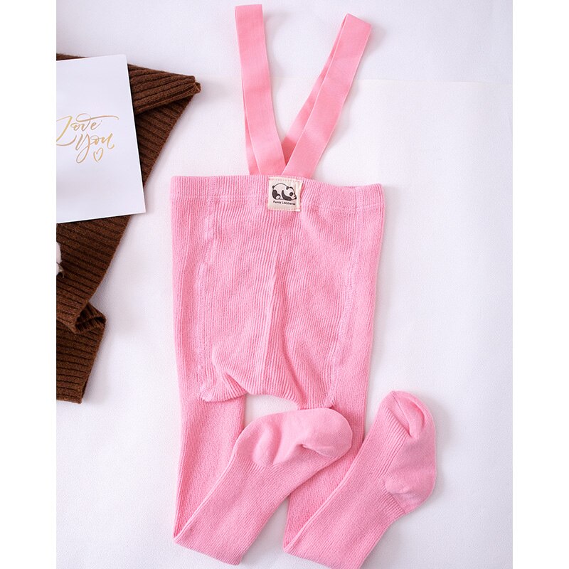 0-2 Years Baby Boys Girls Tights Casual Cotton Warm Tight Autumn Winter Kids Infant Children Tights strap Stockings: pink baby tights