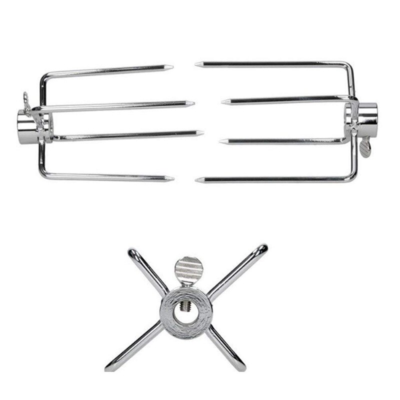 Barbecue Forks Stainless Steel Spit Four Claw Barbecue Forks 2 Pcs BBQ Forks Chicken Grill Barbecue Fork Kitchen Tools