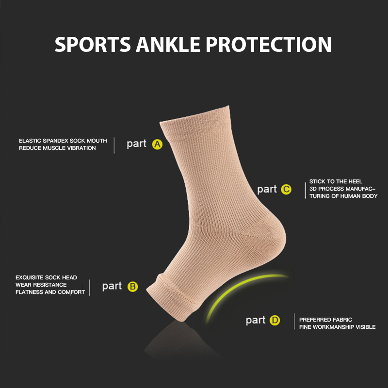 S-2XL chaussettes à bout ouvert hommes cheville Compression pied protéger ange manches talon soutien de la voûte plantaire soulagement de la douleur chaussettes de sport chaudes femmes chaussettes