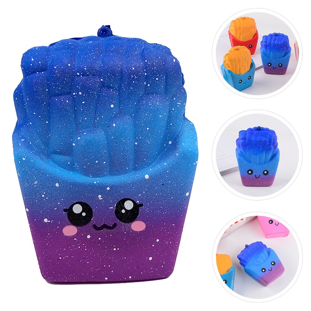 Simulierte pommes frites, kneifen, stressabbau, stressreduzierung: Blau