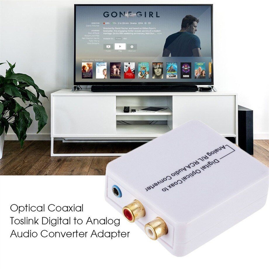 PzzPss DAC Digital Fiber Coaxial To Left And Right Channel Digital To Analog With 3.5Mm Jack Audio Analog Converter White
