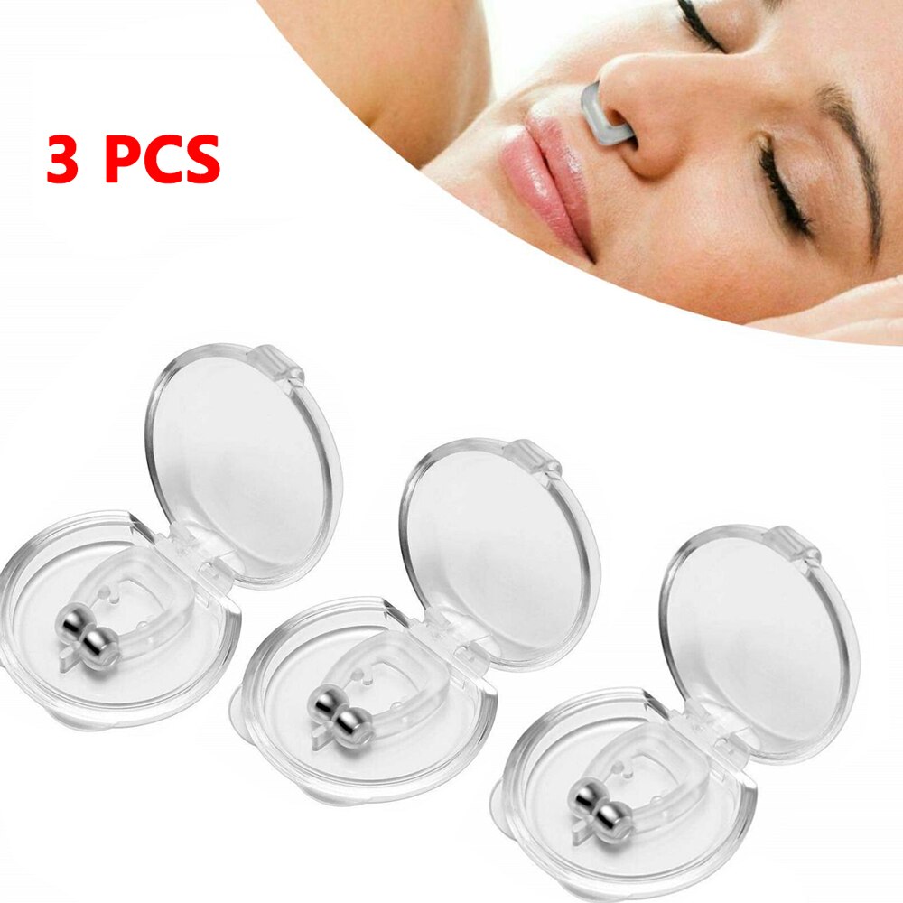 Siliconen Neus Clip Magnetische Anti Snore Stopper Snurken Stille Slaap Steun Apparaat Guard Night Anti Snurken Apparaat Gezondheidszorg: 3pcs