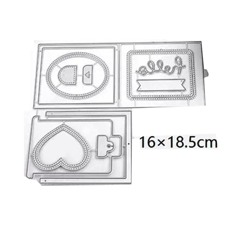 MESOPOTAMIA DIY Scrapbooking birthday Love Party Explosion Box Die Cutting Dies Decorative Embossing Silver Dies Cutting: SH316