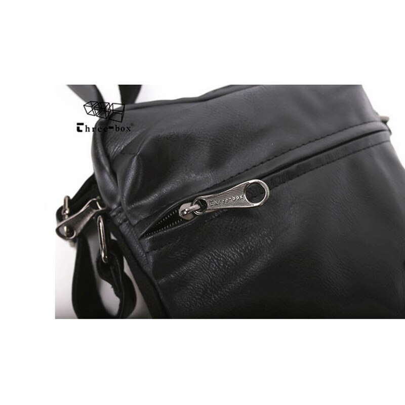 Glossy Leather Men Messenger Bag Leisure Shoulder Bag Simple Solid Leather Bag