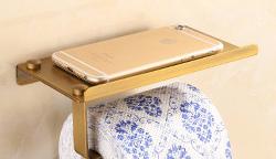 Juegos de accesorios tallados de latón antiguo para baño, accesorios de baño de bronce cepillado europeo, latón macizo tallado, producto para baño gy5: phone holder