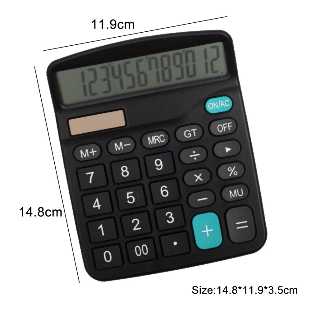 12-Digit Solar Dual Energy Calculator Financial Office Scientific Large Display Calculators for Tax Meeting Accountant Tools