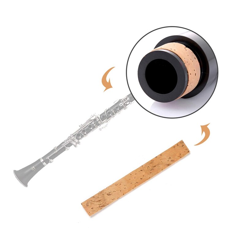 SEWS-10Pcs Clarinet Neck Joint Cork Sheet Instrument Repair Accessories Clarinet Replacement Kit Clarinet Cork