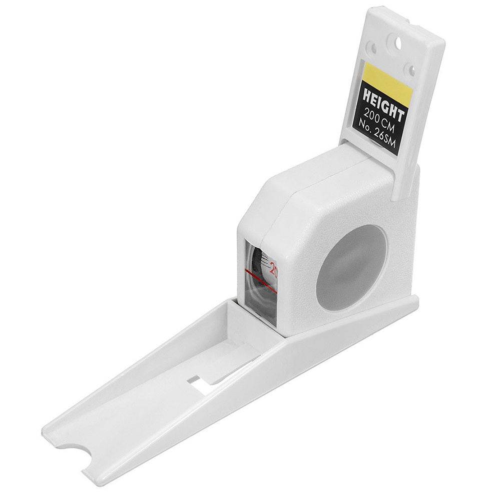 2m til kroppsvekst nøyaktig høydemåler veggmontert verktøy uttrekkbart holdbart målebånd bærbart miljøvennlig høydemeter hjem: Hvit