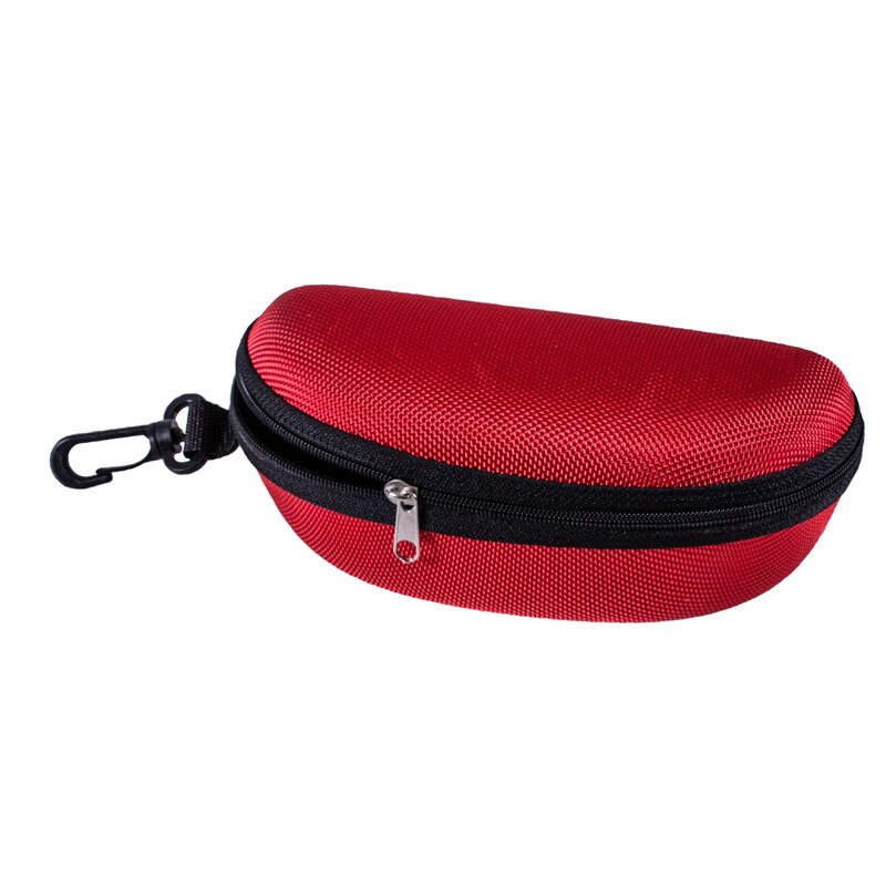 11 kleuren zonnebril leesbril draagtas harde rits doos reistas etui brillenkoker: Rood -1