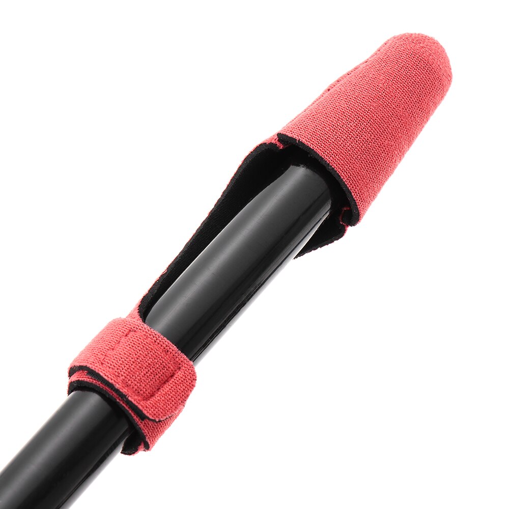 Neoprene Reusable Fish Pole Sleeve+Pole Strap Fastener Rod Tip Covers Truss Cane Pole Glove Protector Case Outdoor Fishing Tools