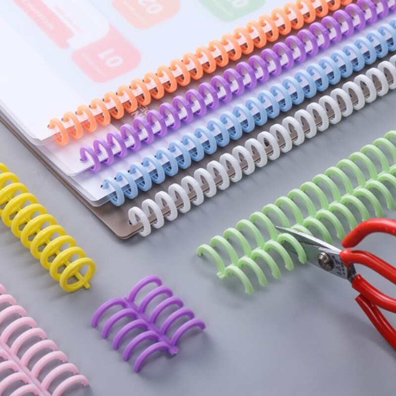 10 szt. 30 otworów kółka pierścień luźno-listkowa papierowa książka Album notatnik Spiral A4 Notebook Binding Clips