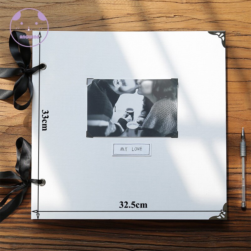 12Inch Photo Album Scarpbook Wedding Scrapbook Album Blank Cover Baby Cardboard Album Photo Travel Albums For Photos With PP Bag