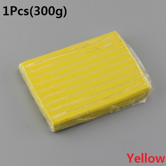 Plastilina de colores para niños, arcilla polimérica de textura suave hecha a mano para hornear, juguete educativo para niños de 12x9x300 cm, 1,6g, 1 unidad: Yellow