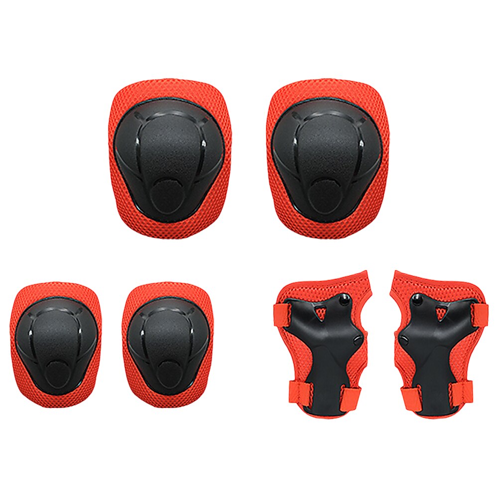 Kids Knee Pads Set Protective Gear Kit Knee Elbow Pads with Wrist Guards Child Safety Protection Pads for Rollerblading Skating: Red