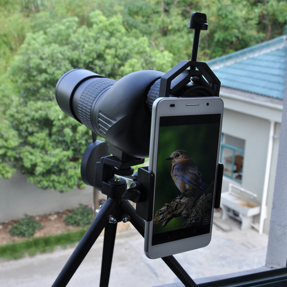 Mira telescópica y adaptador de microscopio para teléfono inteligente, en cámara de vídeo y captador de imagen a distancia