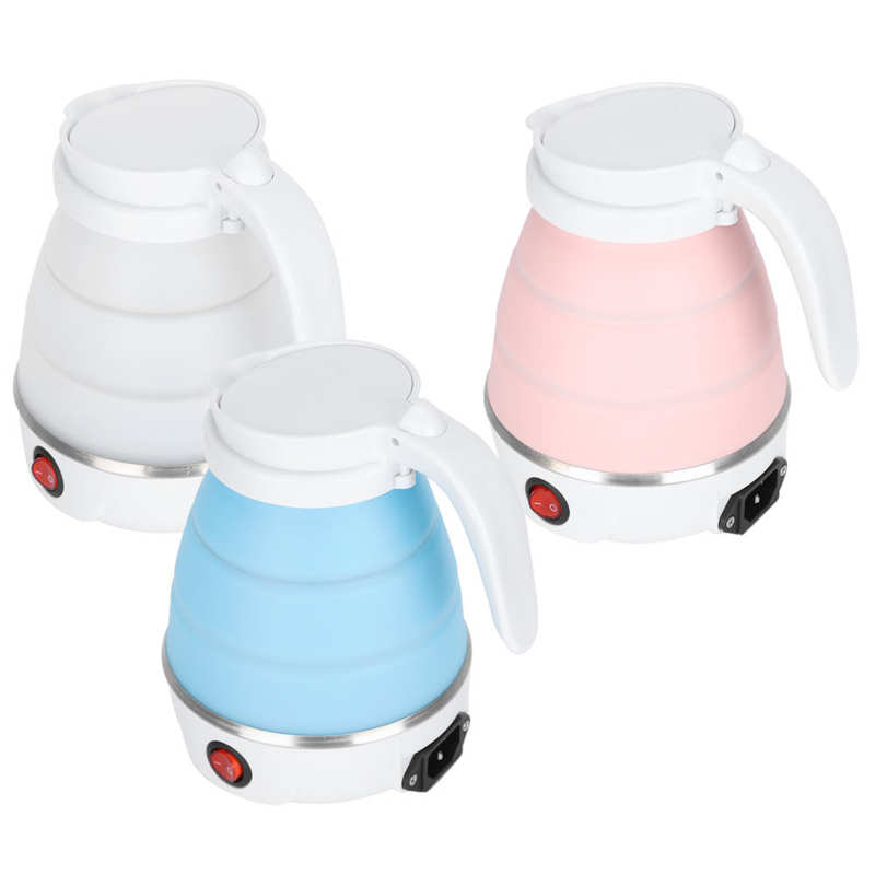 Silicone Water Kettle Mini Folding Water Boiler Electric Kettles Portable Travel Coffee Milk Heated Tourist Teapot