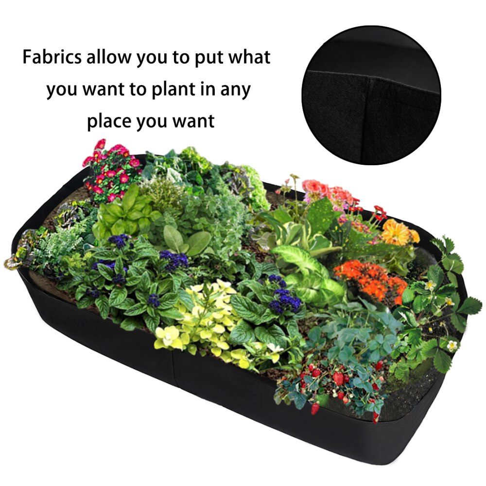 50 Gallon Zwart Planten Groeien Tas Groente Bloem Beluchting Planten Pot Container Zwart Verdikking Stof Plant Pot