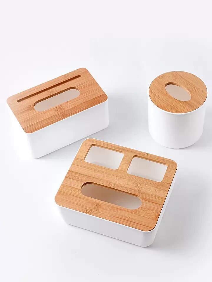 Plastic Tissue Box Removable Cover Napkin Holder Storage Organizer Tissue Holder Case Home Decoration