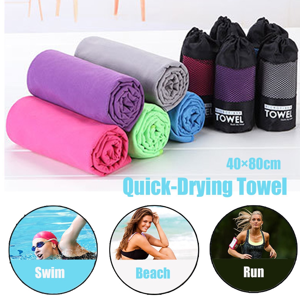 Handdoek Sport Sneldrogende Handdoek Absorberende Dubbelzijdig Fleece Sport Fitness Handdoek Draagbare Zwemmen Badhanddoek # YL5