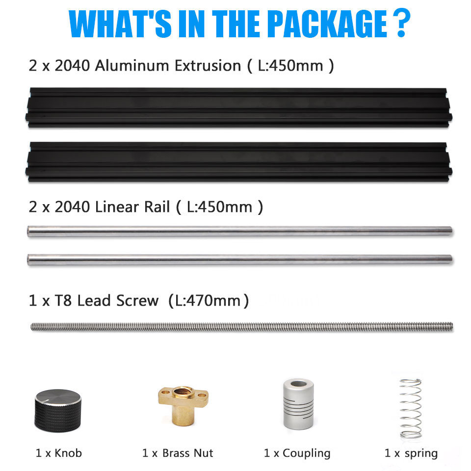 Daedalus CNC 3018 pro Extension Upgrade Kit 3018 to 3040 Compatible with 3018 Pro Engraving Milling Machine CNC DIY Kit: Extension Kit 4