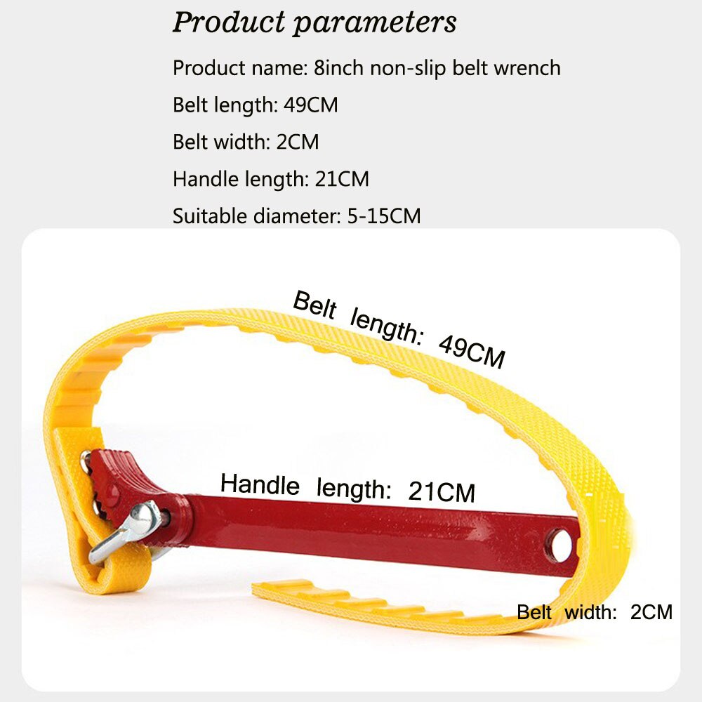 Adjustable machine water purifier bottle oil filter with opener filter element removal tool machine puller belt wrench chain