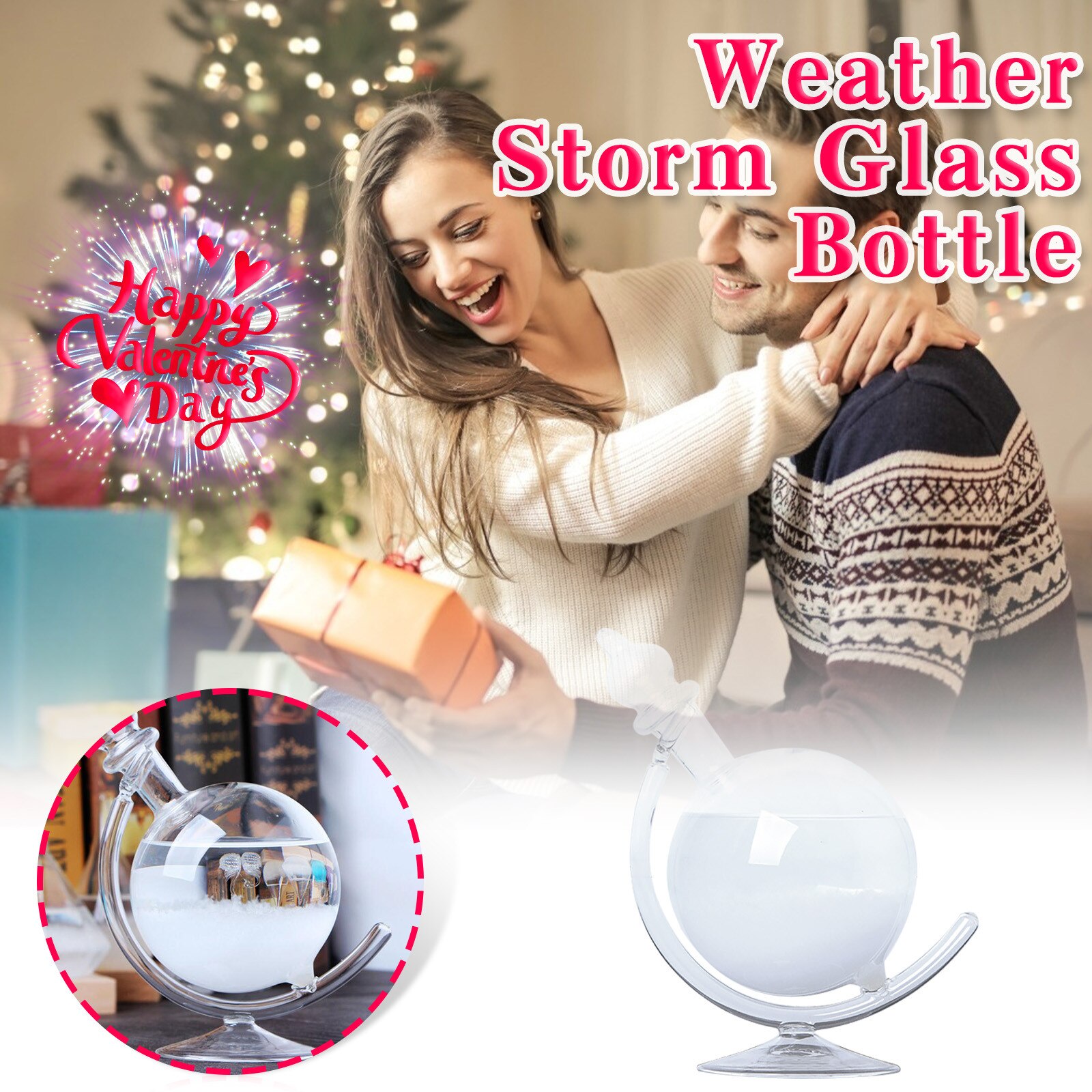 Prévision de Station météo en verre tempête 50ml, accessoires de décoration pour la maison, baromètre en verre ange à la